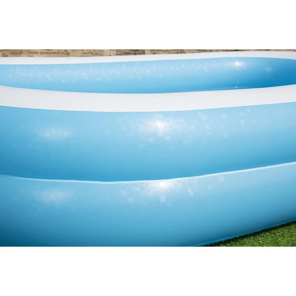 H2OGO! Blue Rectangular 8'6" Inflatable Family Pool | Perfect for Kids, Ages 6+ - Picture 2 of 3